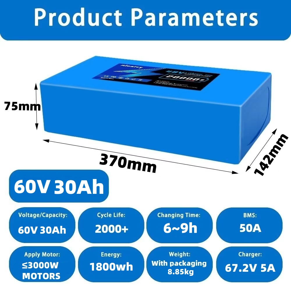 Aleaivy 60V Battery 20AH 30AH  - 60V 30Ah 21700 Battery Pack review and price
